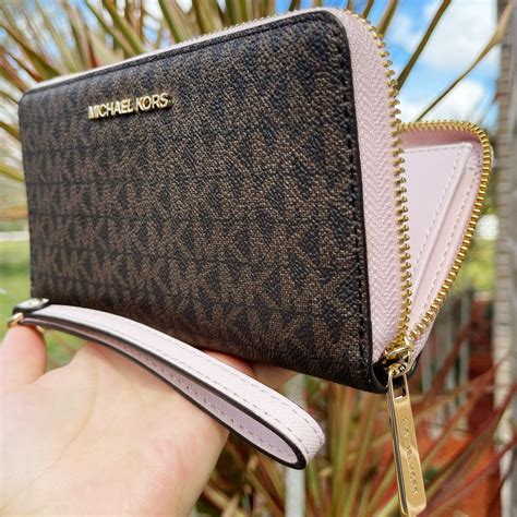 michael kors wristlets|michael kors oversized wallet.